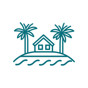 icono casa de playa
